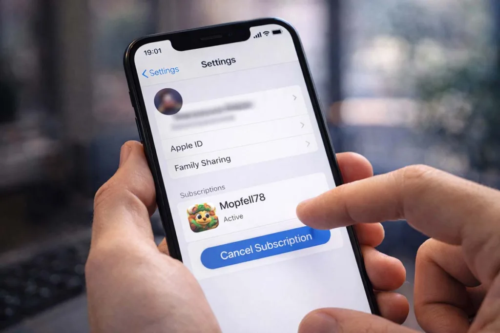 How to Cancel Game Mopfell78 Step by Step on iPhone