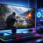 High performance Linux gaming setup showing tech hacks pblinuxgaming with FPS overlay, Vulkan optimization, and smooth gameplay on a modern desktop